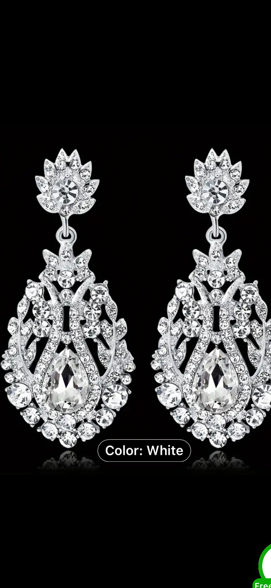 052 Elegant White Rhinestone Drop Earrings For Women - Luxurious Zinc Alloy With Stainless Steel Posts, Perfect For Weddings & Everyday Glamour