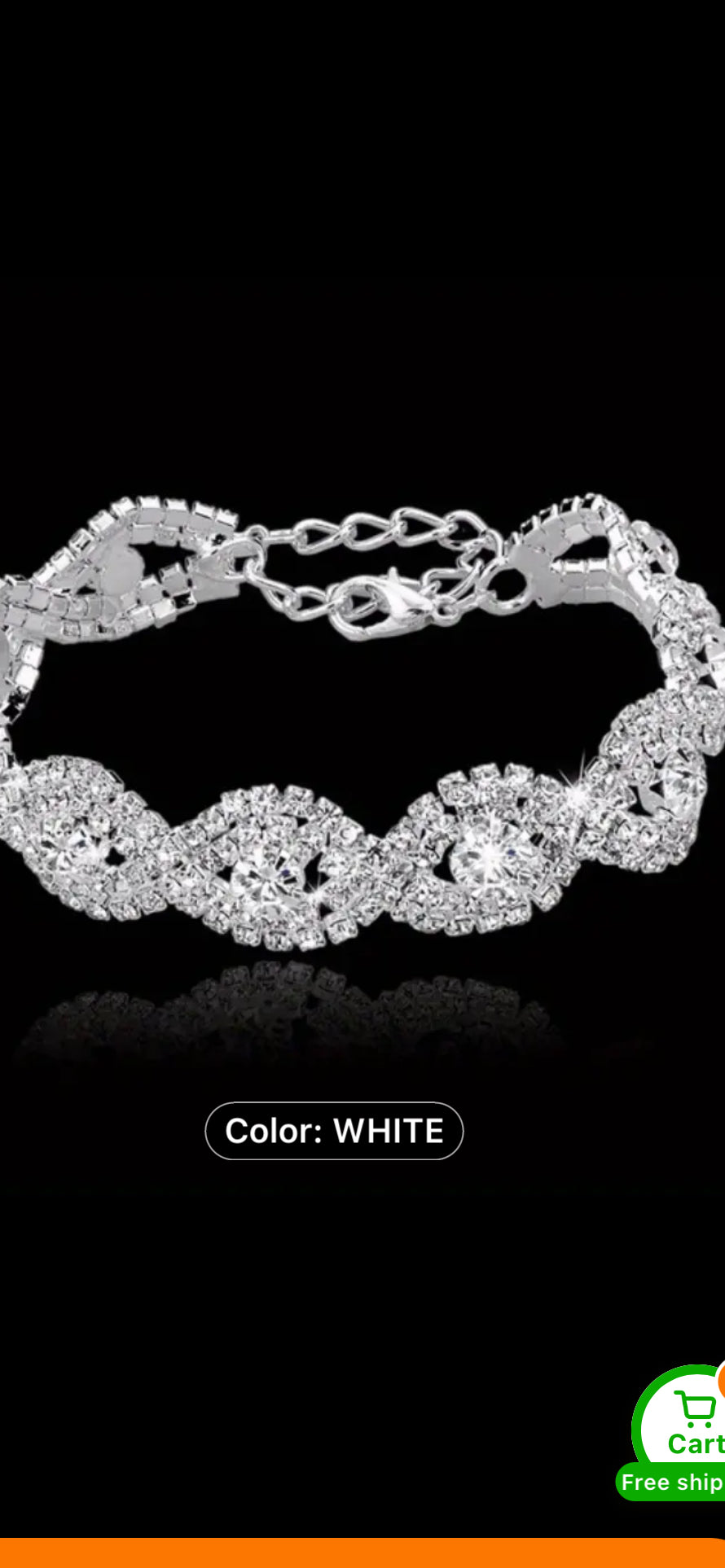 053 Elegant Austrian Crystal Infinity Bracelet - Deluxe Rhinestone Bangle For Women, Perfect Birthday Gift Jewelry For Women