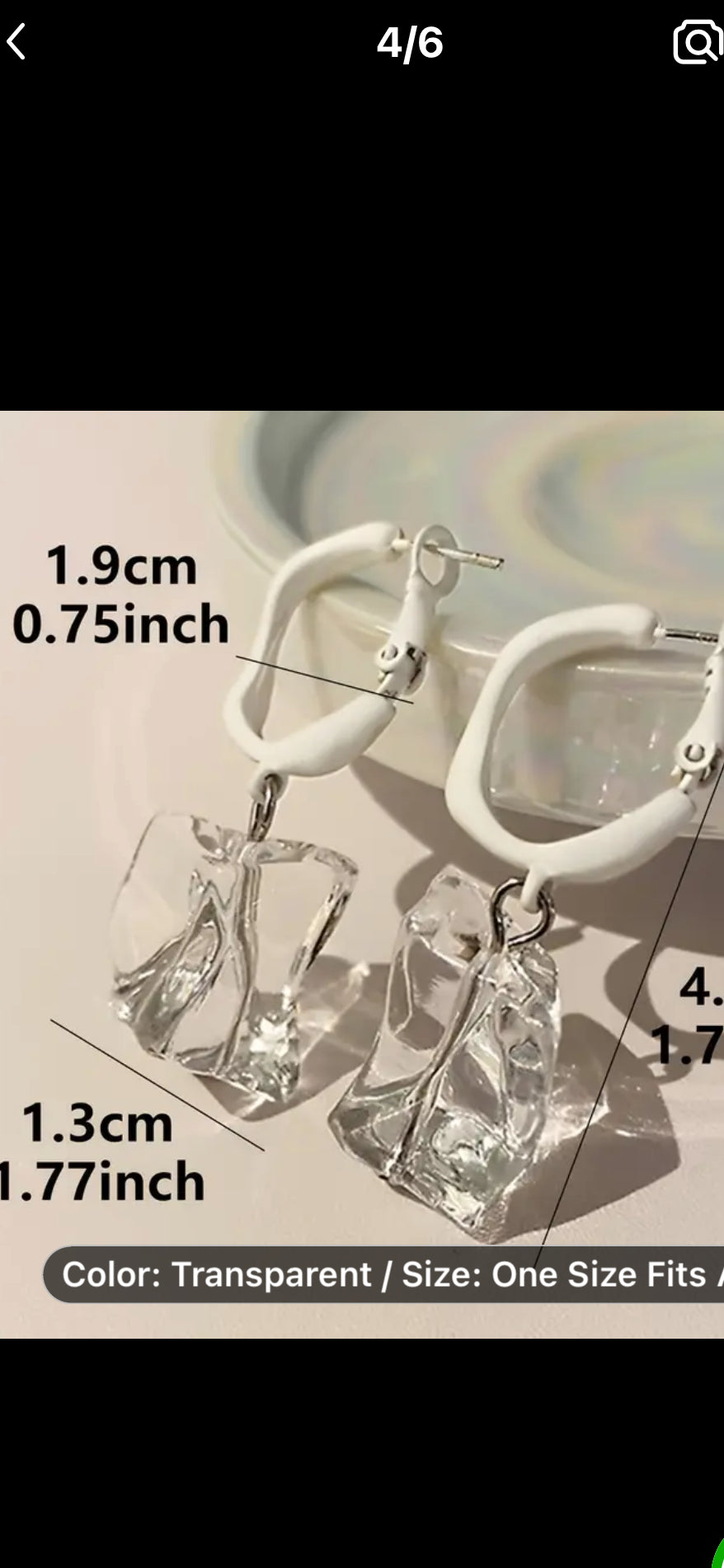 021 Elegant Irregular Transparent Acrylic Dangle Earrings Y2K Drop Earrings Cute Sweet Earrings Jewelry For Women