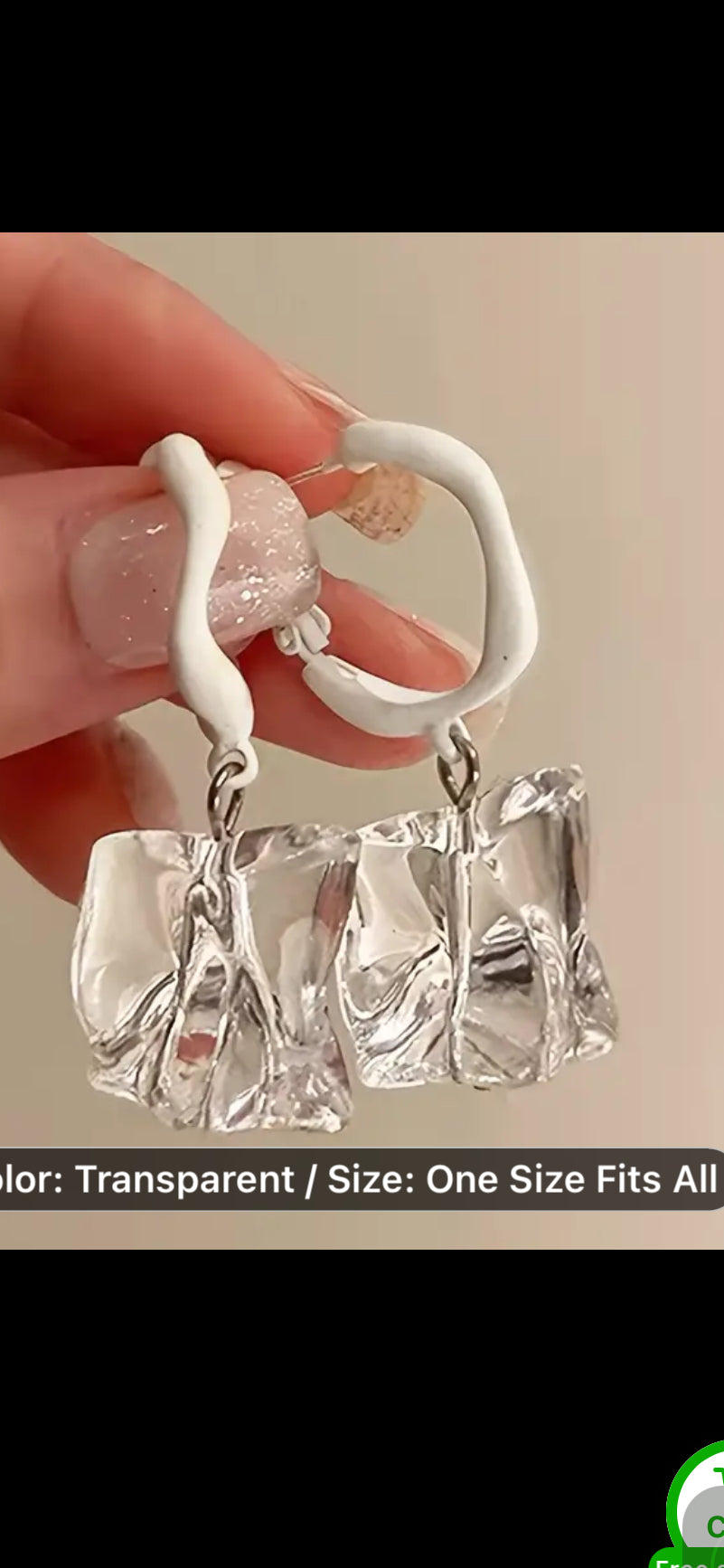 021 Elegant Irregular Transparent Acrylic Dangle Earrings Y2K Drop Earrings Cute Sweet Earrings Jewelry For Women