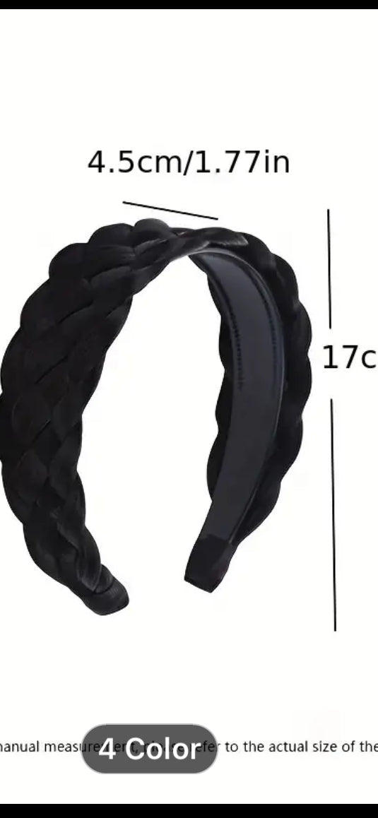 033 Braid Wig Twist Headband Synthetic Hairpiece Wide-Brimmed Hair Hoop Simple Hair Accessories For Women Girls Hair Accessories