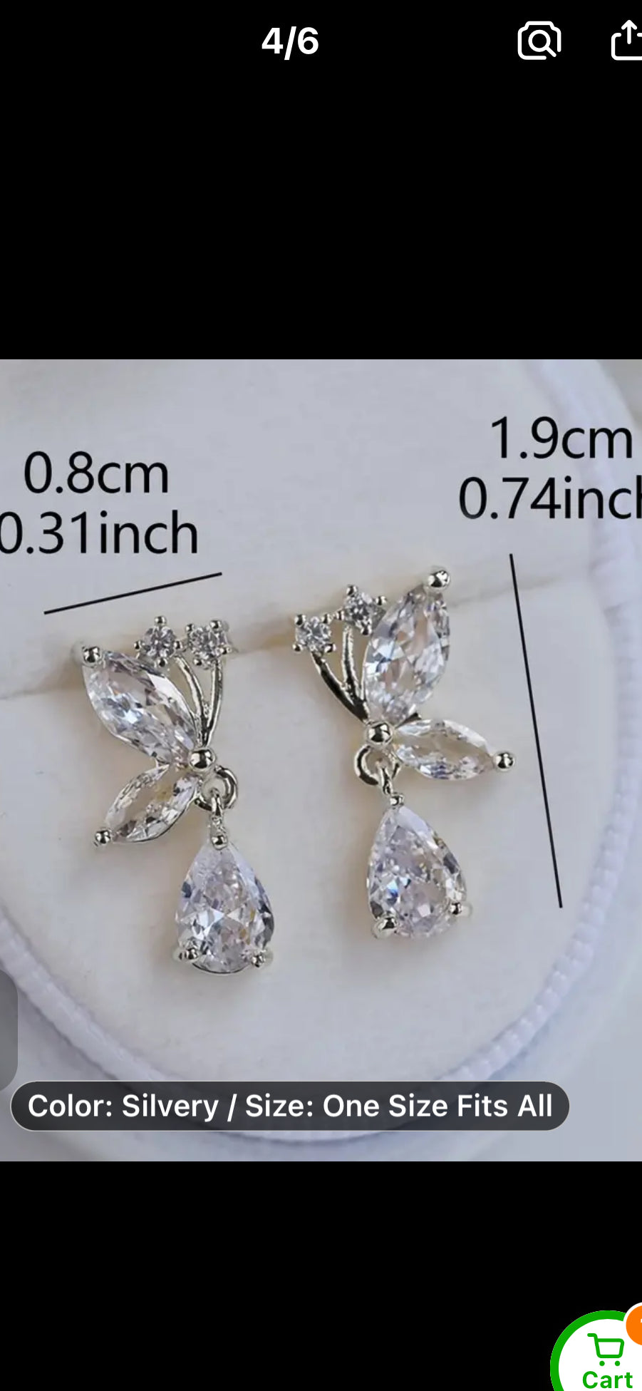 028 Vintage Elegant Butterfly Water Drop Earrings With Glass Accents, Zinc Alloy Suitable For Daily And Vacation Wear, All-Year-Round Hypoallergenic Jewelry