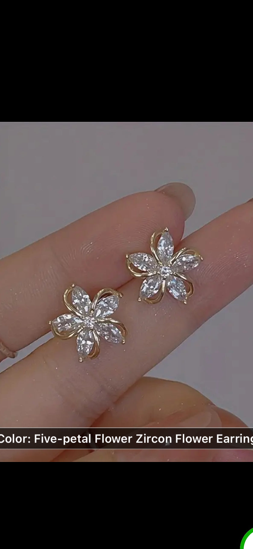 010 Japanese And Korean Style Five Petal Zircon Flower Shaped Stud Earrings Full Of Sparkling Zircon Dating Earrings Delicate Gifts